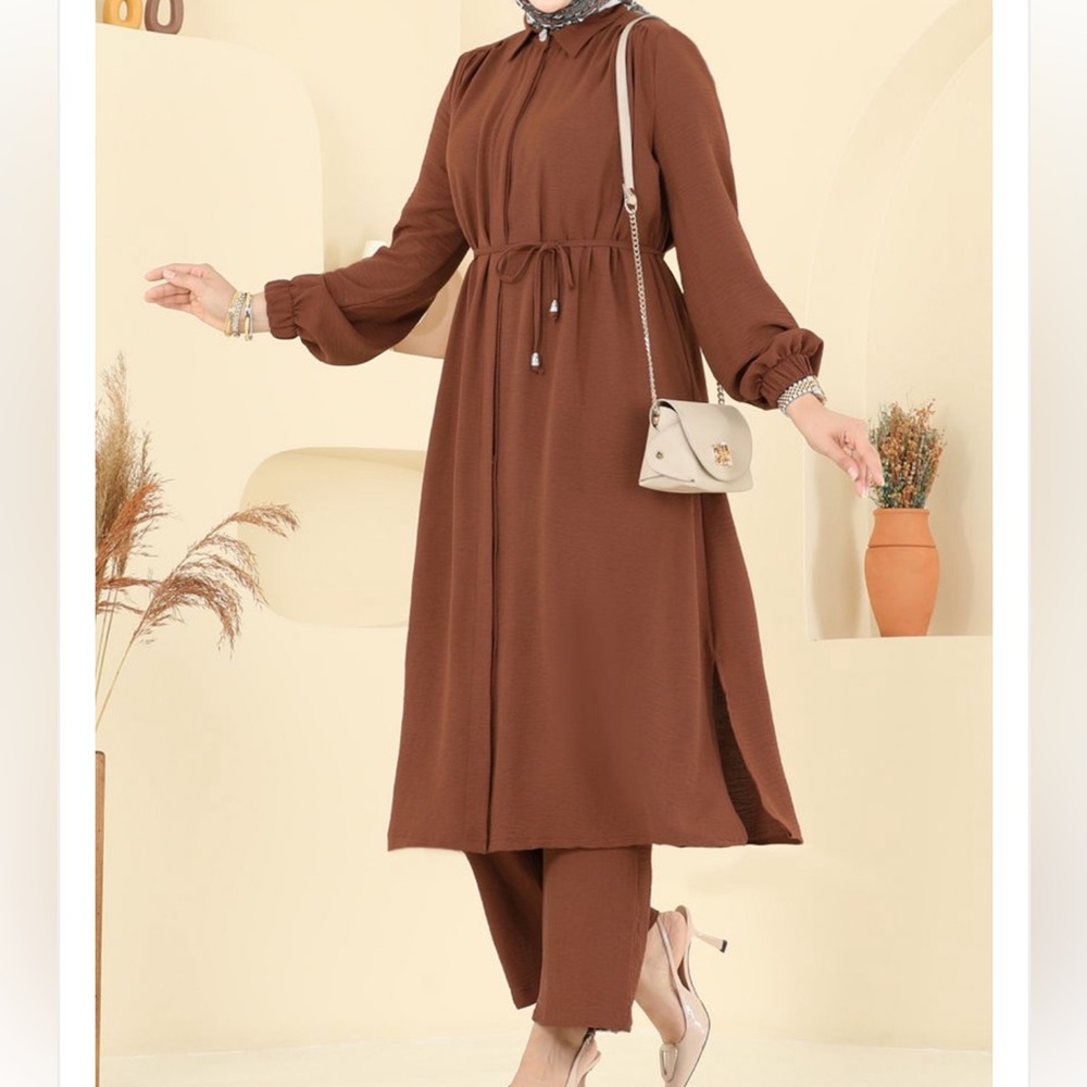 Chic Brown Women's tunic and pant set